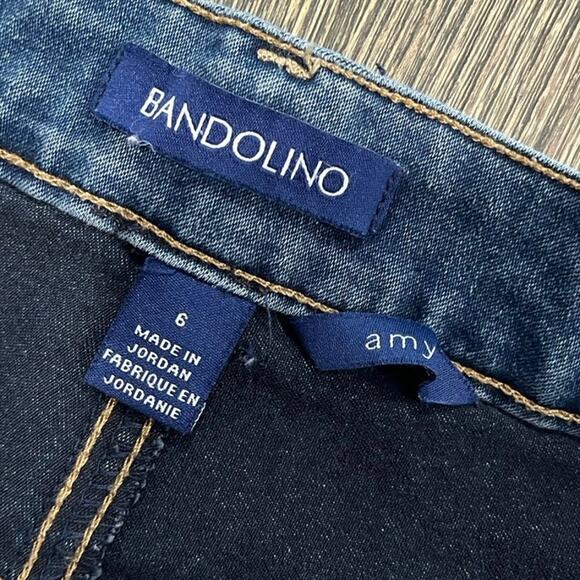 Bandolino Womens Amy Jeans Straight Leg Mid Rise Denim Medium Wash Blue Size 6 - Picture 7 of 11